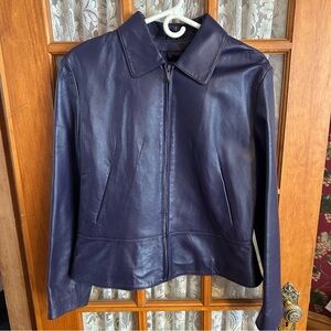 Vintage Wilsons Leather Eggplant Purple Leather Jacket Large